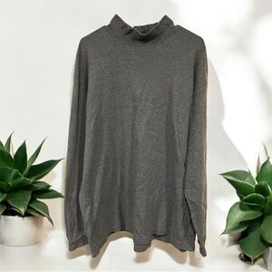 L.L. Bean men’s gray long sleeveeve pull overr shirt high neck